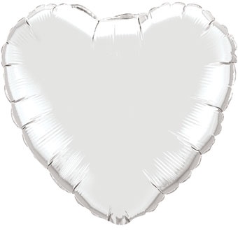 Silver - 36" Heart