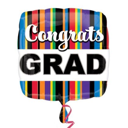 18" Congrats Grad Stripes