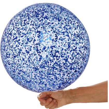 24" Blues Confetti Balloon