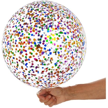 24" Rainbow Confetti Balloon