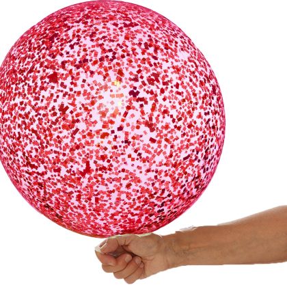 24" Red Confetti Balloon
