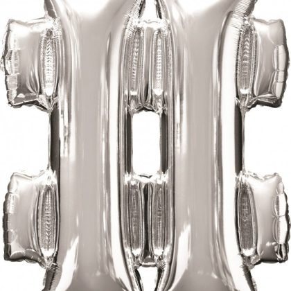 Hashtag # - Silver