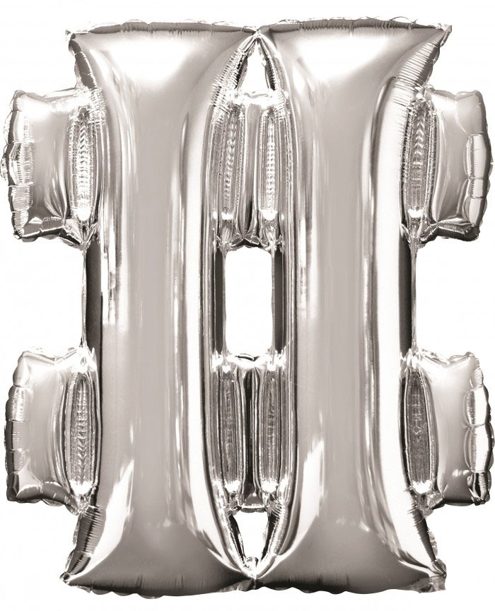Hashtag # - Silver