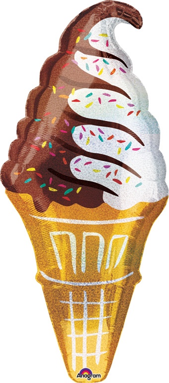 Chocolate Vanilla Swirl Cone