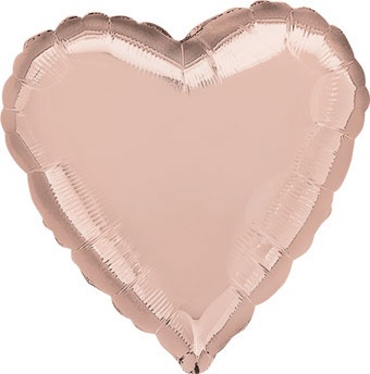 Rose Gold - 18" Heart