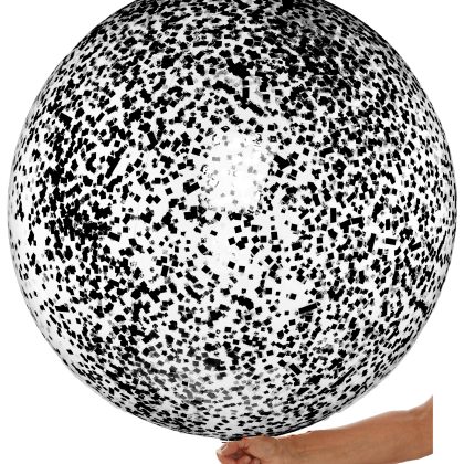 36" Black Confetti Balloon