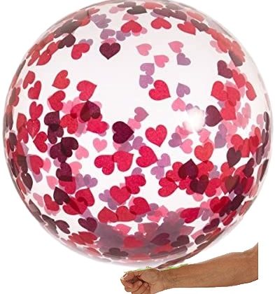36" Heart Confetti Balloon