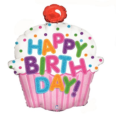 Holographic Birthday Cupcake