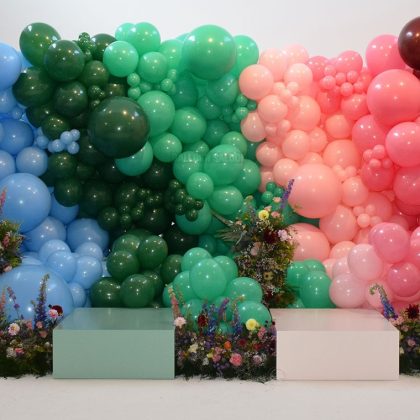 Organic Color Block Balloon Wall