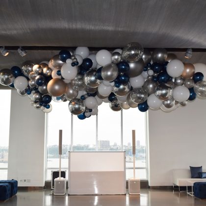 Organic Navy & Silver Cloud Sculpture