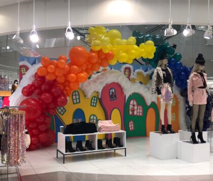 Forever 21 Color Block Balloon Archway