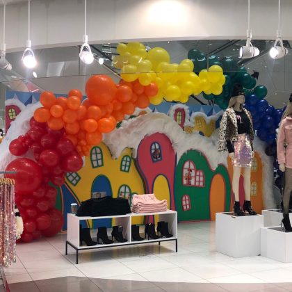 Forever 21 Color Block Balloon Archway