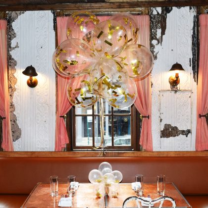 Gold Confetti Cluster Centerpiece