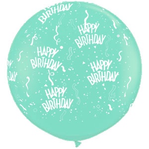 36" Happy Birthday Tiffany Blue