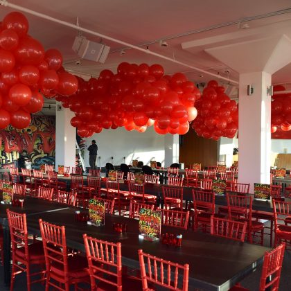 Oliver Red Organic Clouds