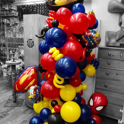 Superhero Balloon Column