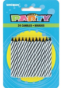 Black Spiral Candles