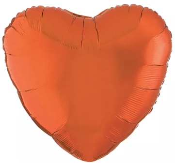 Orange - 18" heart