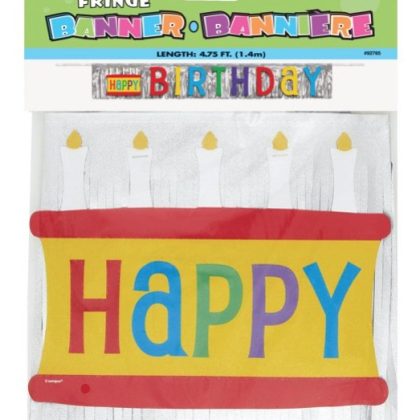 Happy Birthday Fringed Banner