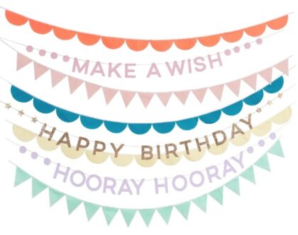 Rainbow Birthday Garlands