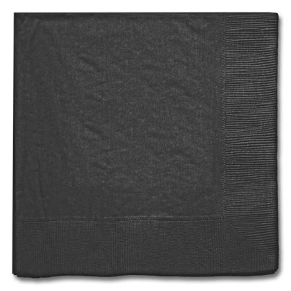 Black Beverage Napkin