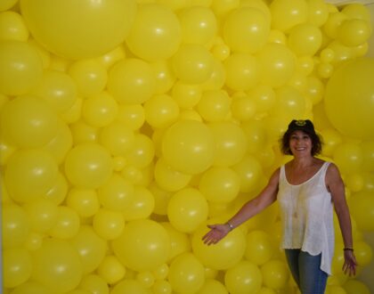 Yellow Balloon Wall