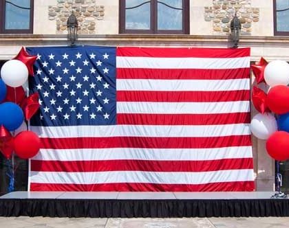 Patriotic Balloon Trees