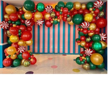 Holiday Candy Balloon Archway