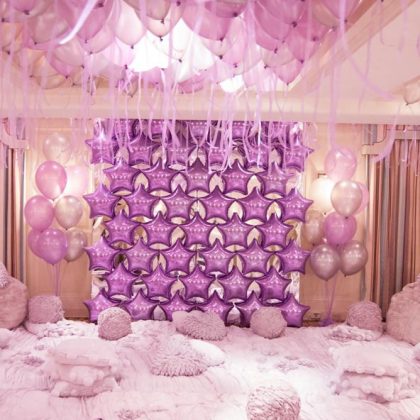 Carlyle hotel Balloon Wall with 16" Balloon Trees