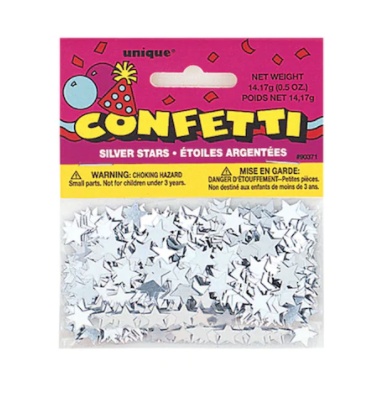 Silver Star Confetti