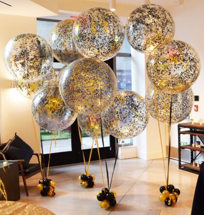 Triple 3' Confetti Filled Floor Topiary