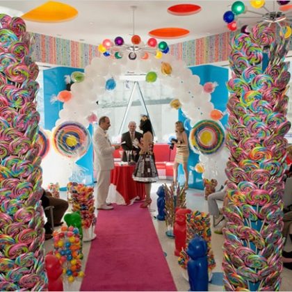 Dylan's Candy Bar Wedding Archway