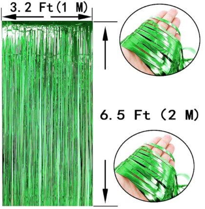 Emerald Foil Curtain
