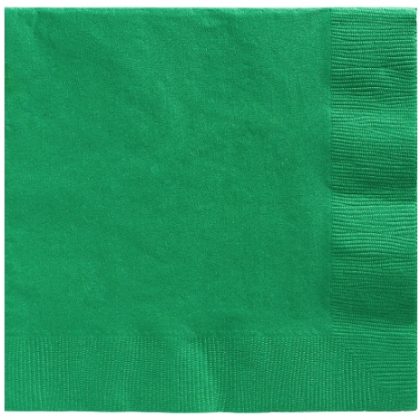 Festive Green Beverage Napkin