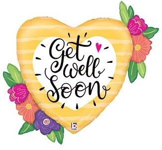 Get Well Heart Flowers