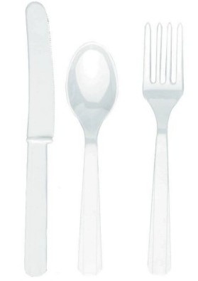 Frosty White Cutlery