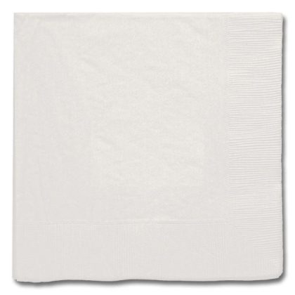 Frosty White Beverage Napkin