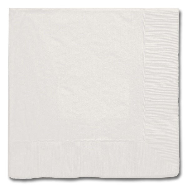 Frosty White Beverage Napkin