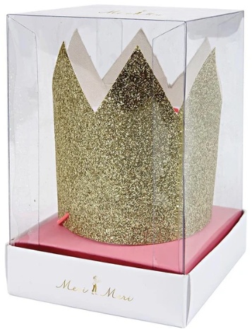 Mini Gold Glitter crowns