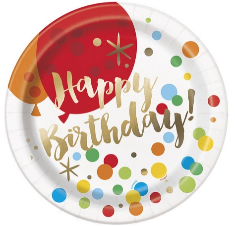 Large Birthday Plates