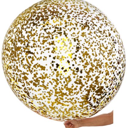 36" Gold Confetti Balloon