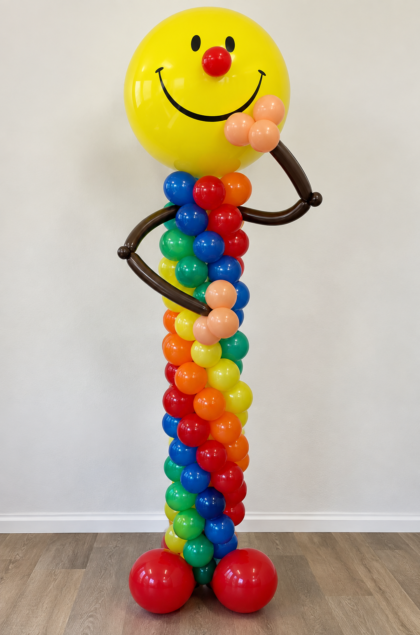 Guy Smiley colorful life-size balloon sculpture with smiley face