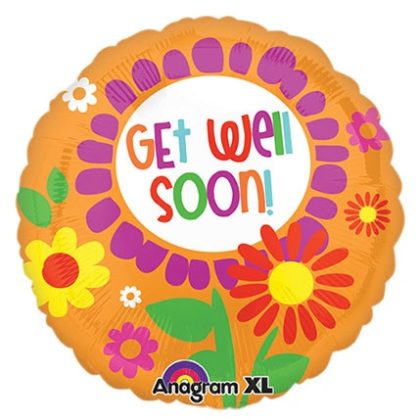 Get Well Happy Flowers 18"