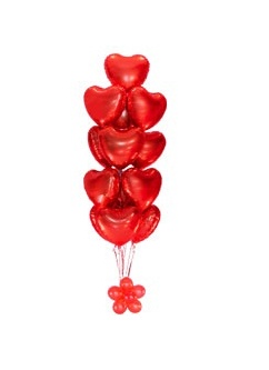 Mylar Heart Balloon Tree