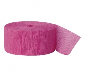 Hot Pink Crepe Streamer