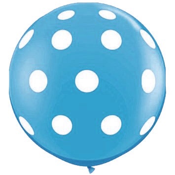 36" Light Blue Polka Dot