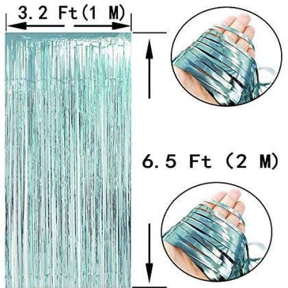 Light Blue Foil Curtain