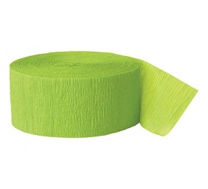 Lime Green Crepe Streamer