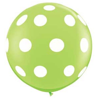 36" Lime Polka Dot