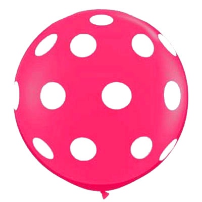 36" Magenta Polka Dot